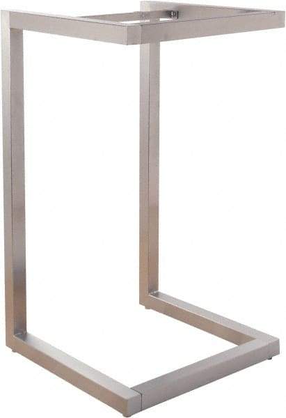 ECONOCO - 24" Long x 24" Wide x 42" High Stationary Pedestal Table Frame - Satin Chrome, Steel Frame - Industrial Tool & Supply