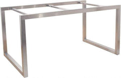ECONOCO - 60" Long x 36" Wide x 30" High Stationary Display Table Frame - Satin Chrome, Steel Frame - Industrial Tool & Supply