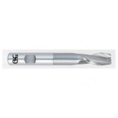 3/8 Dia. x 3-5/16 Overall Length 2-Flute Square End HSS-CO SE End Mill-Round Shank-Center Cutting-Uncoated - Industrial Tool & Supply
