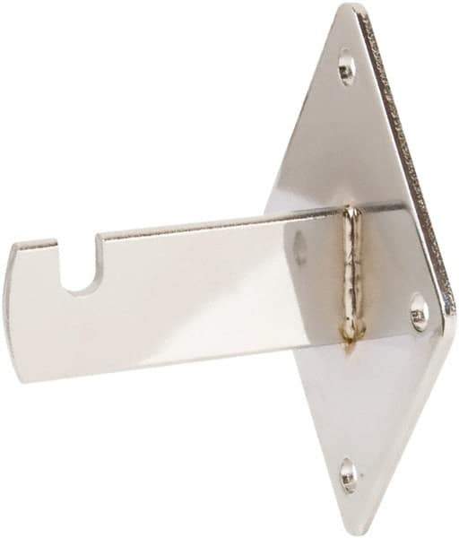 ECONOCO - Chrome Coated Wall Bracket - 3-3/4" Long, 3" Wide - Industrial Tool & Supply