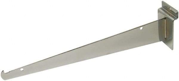 ECONOCO - Satin Chrome Coated Shelf Bracket - 12" Long - Industrial Tool & Supply