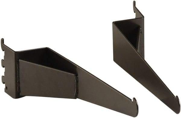 ECONOCO - Anthracite Coated Shelf Bracket - 13" Long, 2" Wide - Industrial Tool & Supply