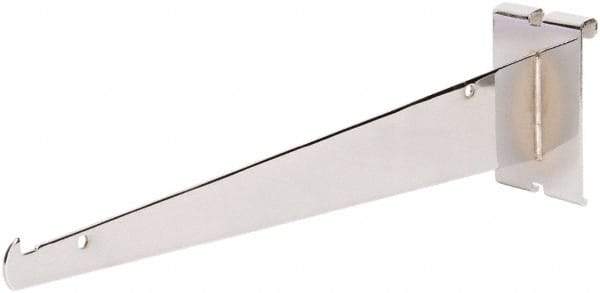 ECONOCO - Chrome Coated Shelf Bracket - 12" Long - Industrial Tool & Supply