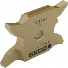 Seco - 2503005X4GKR Grade TGH1050, 0.04" Cutting Width Carbide Grooving Insert - 0.169" Max Depth of Cut, Right Hand, 0.05mm Corner Radius - Industrial Tool & Supply