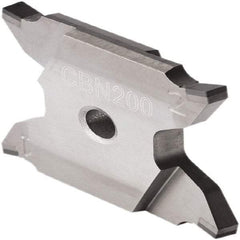 Seco - 2503015X4GKL Grade CBN200, 0.08" Cutting Width PCBN Grooving Insert - 0.256" Max Depth of Cut, Left Hand, 0.15mm Corner Radius - Industrial Tool & Supply
