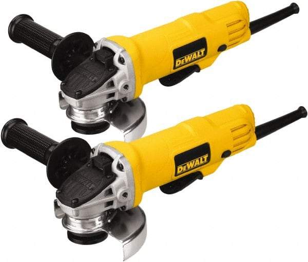 DeWALT - 4-1/2" Wheel Diam, 12,000 RPM, Corded Angle & Disc Grinder - 5/8-11 Spindle, 120 Volts, 7.5 Amps - Industrial Tool & Supply