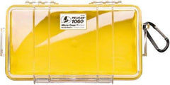 Pelican Products, Inc. - 5-9/16" Wide x 2-5/8" High, Clamshell Hard Case - Clear/Yellow, Polycarbonate - Industrial Tool & Supply