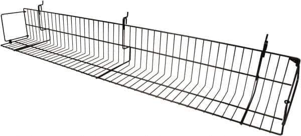 ECONOCO - 6-1/2 High, Open Shelving Accessory/Component - Steel, Epoxy Finish, 47-1/2" Long, Use with Slatwall, Gridwall or Slotted Standard Brackets - Industrial Tool & Supply