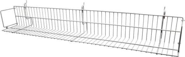 ECONOCO - 6-1/2 High, Open Shelving Accessory/Component - Steel, Epoxy Finish, 47-1/2" Long, Use with Slatwall, Gridwall or Slotted Standard Brackets - Industrial Tool & Supply
