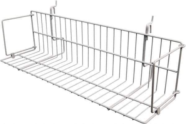 ECONOCO - 6-1/2 High, Open Shelving Accessory/Component - Steel, Epoxy Finish, 23-1/2" Long, Use with Slatwall, Gridwall or Slotted Standard Brackets - Industrial Tool & Supply