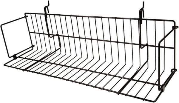 ECONOCO - 6-1/2 High, Open Shelving Accessory/Component - Steel, Epoxy Finish, 23-1/2" Long, Use with Slatwall, Gridwall or Slotted Standard Brackets - Industrial Tool & Supply