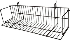 ECONOCO - 6-1/2 High, Open Shelving Accessory/Component - Steel, Epoxy Finish, 23-1/2" Long, Use with Slatwall, Gridwall or Slotted Standard Brackets - Industrial Tool & Supply