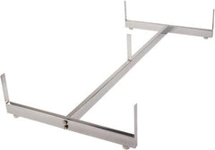 ECONOCO - 24-1/2" Wide, Open Shelving Accessory/Component - Steel, Chrome Finish, 49-1/2" Long, Use with Grid Panels - Industrial Tool & Supply