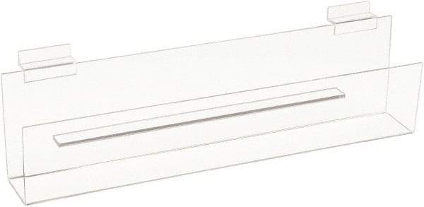 ECONOCO - 16" Wide x 2" Deep x 4" High, Acrylic Greeting Card Shelf - Clear - Industrial Tool & Supply