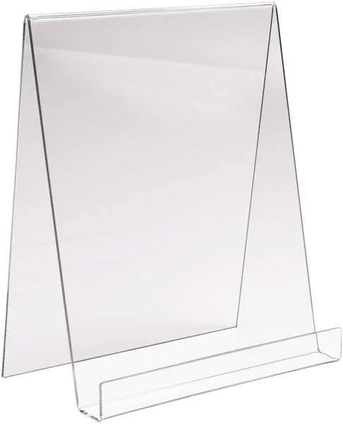 ECONOCO - 9" Wide x 11" High, Acrylic Display Easel - Clear - Industrial Tool & Supply