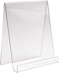 ECONOCO - 9" Wide x 11" High, Acrylic Display Easel - Clear - Industrial Tool & Supply