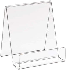 ECONOCO - 3-1/2" Wide x 4" High, Acrylic Display Easel - Clear - Industrial Tool & Supply