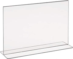 ECONOCO - 11 Inch Wide x 7 Inch High Sign Compatibility, Acrylic Round Frame Counter Top Sign Holder - Clear, 7 Inch Holder Height, Holds 1 Sign - Industrial Tool & Supply