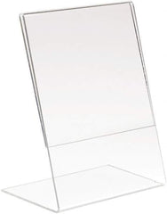 ECONOCO - 5-1/2 Inch Wide x 7 Inch High Sign Compatibility, Acrylic Round Frame Counter Top Sign Holder - Clear, 7 Inch Holder Height, Holds 1 Sign - Industrial Tool & Supply