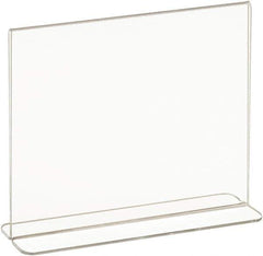 ECONOCO - 7 Inch Wide x 5-1/2 Inch High Sign Compatibility, Acrylic Round Frame Counter Top Sign Holder - Clear, 5-1/2 Inch Holder Height, Holds 1 Sign - Industrial Tool & Supply