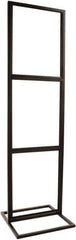 ECONOCO - 22 Inch Wide x 28 Inch High Sign Compatibility, Steel Square Frame Triple Bulletin Sign Holder - Matte Black, 90 Inch Holder Height, Holds 3 Signs - Industrial Tool & Supply