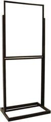 ECONOCO - 22 Inch Wide x 28 Inch High Sign Compatibility, Steel Square Frame Double Bulletin Sign Holder - Matte Black, 56 Inch Holder Height, Holds 2 Signss - Industrial Tool & Supply