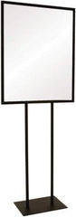 ECONOCO - 22 Inch Wide x 28 Inch High Sign Compatibility, Steel Square Frame Bulletin Sign Holder - Matte Black, 60 Inch Holder Height, Holds 1 Sign - Industrial Tool & Supply