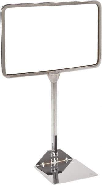 ECONOCO - 11 Inch Wide x 7 Inch High Sign Compatibility, Acrylic Round Frame Sign Holder - Clear, 7 Inch Holder Height, Holds 1 Sign - Industrial Tool & Supply