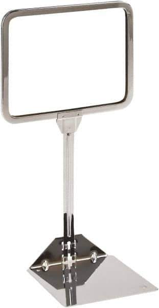 ECONOCO - 7 Inch Wide x 5-1/2 Inch High Sign Compatibility, Acrylic Round Frame Sign Holder - Clear, 5-1/2 Inch Holder Height, Holds 1 Sign - Industrial Tool & Supply