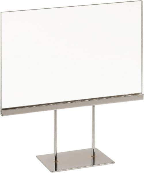 ECONOCO - 11 Inch Wide x 7 Inch High Sign Compatibility, Acrylic Square Frame Sign Holder - Clear, 7 Inch Holder Height, Holds 1 Sign - Industrial Tool & Supply