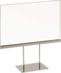 ECONOCO - 11 Inch Wide x 7 Inch High Sign Compatibility, Acrylic Square Frame Sign Holder - Clear, 7 Inch Holder Height, Holds 1 Sign - Industrial Tool & Supply