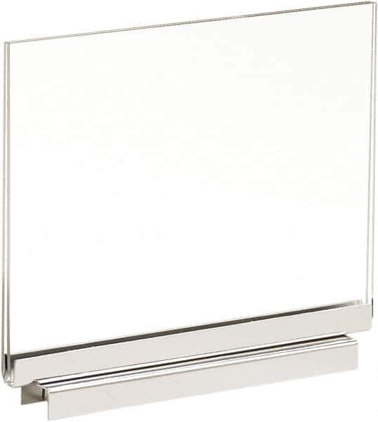 ECONOCO - 7 Inch Wide x 5-1/2 Inch High Sign Compatibility, Acrylic Square Frame Sign Holder - Clear, 5-1/2 Inch Holder Height, Holds 1 Sign - Industrial Tool & Supply