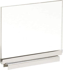ECONOCO - 7 Inch Wide x 5-1/2 Inch High Sign Compatibility, Acrylic Square Frame Sign Holder - Clear, 5-1/2 Inch Holder Height, Holds 1 Sign - Industrial Tool & Supply