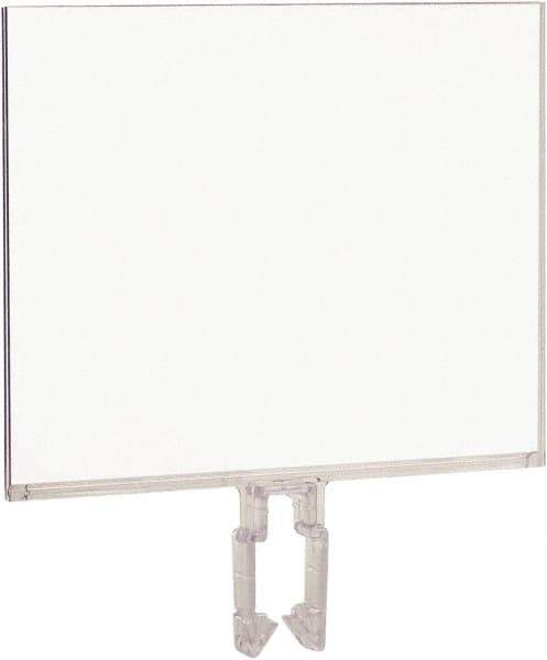 ECONOCO - 7 Inch Wide x 5-1/2 Inch High Sign Compatibility, Acrylic Square Frame Sign Holder - Clear, 5-1/2 Inch Holder Height, Holds 1 Sign - Industrial Tool & Supply