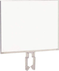 ECONOCO - 7 Inch Wide x 5-1/2 Inch High Sign Compatibility, Acrylic Square Frame Sign Holder - Clear, 5-1/2 Inch Holder Height, Holds 1 Sign - Industrial Tool & Supply