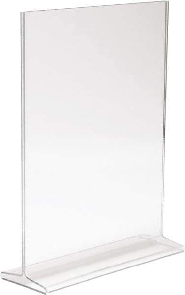 ECONOCO - 8-1/2 Inch Wide x 11 Inch High Sign Compatibility, Acrylic Round Frame Counter Top Sign Holder - Clear, 11 Inch Holder Height, Holds 1 Sign - Industrial Tool & Supply