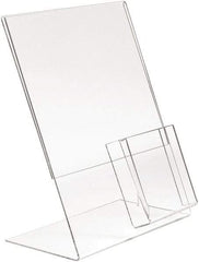ECONOCO - 8-1/2 Inch Wide x 11 Inch High Sign Compatibility, Acrylic Round Frame Counter Top Sign Holder - Clear, 11 Inch Holder Height, Holds 1 Sign - Industrial Tool & Supply