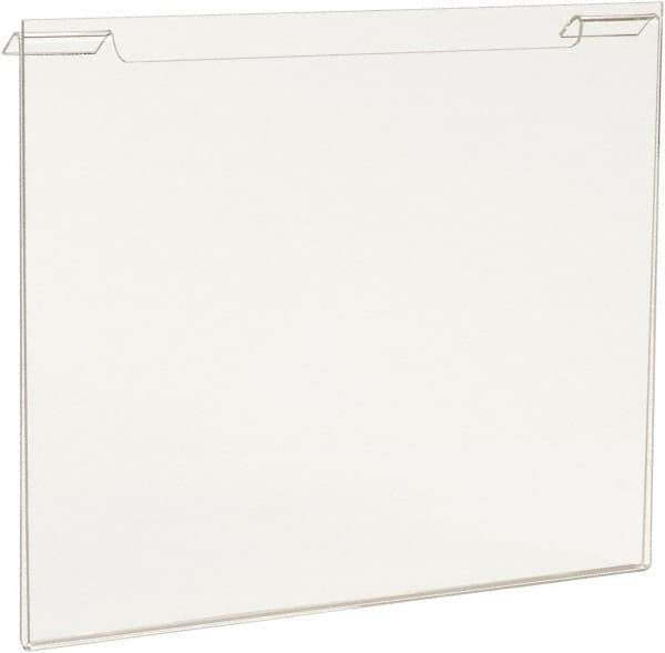 ECONOCO - 11 Inch Wide x 8-1/2 Inch High Sign Compatibility, Acrylic Round Frame Slatwall, Gridwall Sign Holder - Clear, 8-1/2 Inch Holder Height, Holds 1 Sign - Industrial Tool & Supply