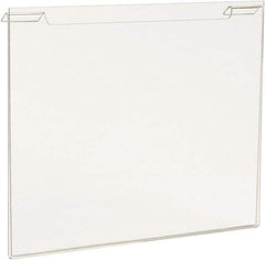 ECONOCO - 11 Inch Wide x 8-1/2 Inch High Sign Compatibility, Acrylic Round Frame Slatwall, Gridwall Sign Holder - Clear, 8-1/2 Inch Holder Height, Holds 1 Sign - Industrial Tool & Supply