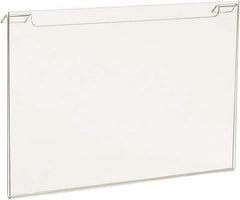 ECONOCO - 11 Inch Wide x 7 Inch High Sign Compatibility, Acrylic Round Frame Slatwall, Gridwall Sign Holder - Clear, 7 Inch Holder Height, Holds 1 Sign - Industrial Tool & Supply