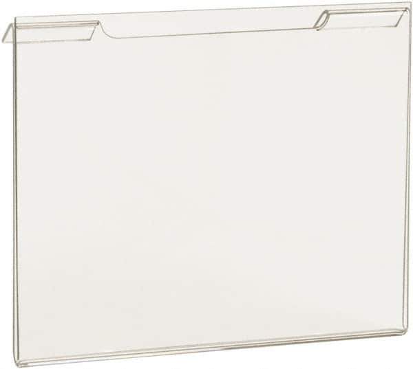 ECONOCO - 7 Inch Wide x 5-1/2 Inch High Sign Compatibility, Acrylic Round Frame Slatwall, Gridwall Sign Holder - Clear, 5-1/2 Inch Holder Height, Holds 1 Sign - Industrial Tool & Supply