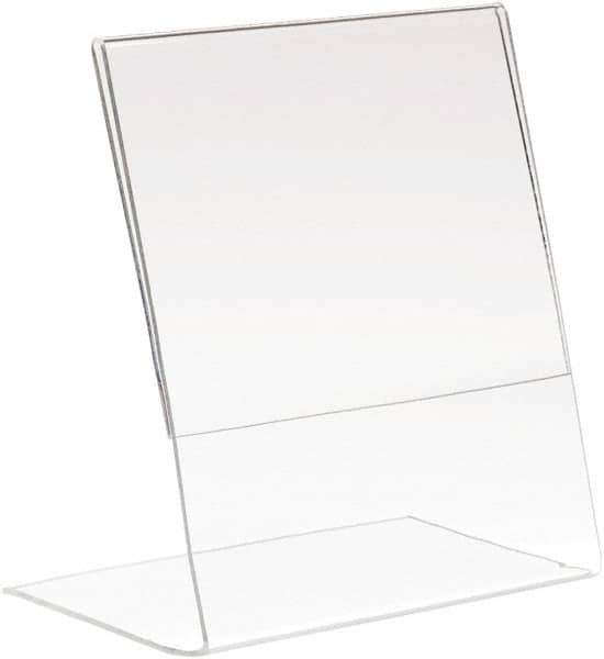 ECONOCO - 8-1/2 Inch Wide x 11 Inch High Sign Compatibility, Acrylic Round Frame Counter Top Sign Holder - Clear, 11 Inch Holder Height, Holds 1 Sign - Industrial Tool & Supply