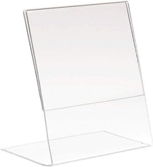 ECONOCO - 8-1/2 Inch Wide x 11 Inch High Sign Compatibility, Acrylic Round Frame Counter Top Sign Holder - Clear, 11 Inch Holder Height, Holds 1 Sign - Industrial Tool & Supply