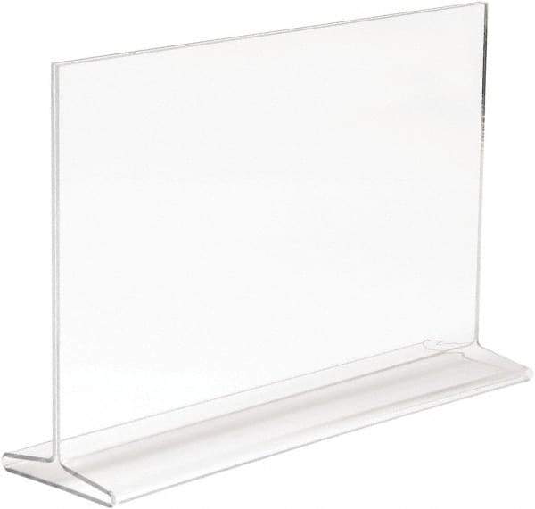 ECONOCO - 11 Inch Wide x 7 Inch High Sign Compatibility, Acrylic Round Frame Counter Top Sign Holder - Clear, 7 Inch Holder Height, Holds 1 Sign - Industrial Tool & Supply