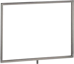 ECONOCO - 14 Inch Wide x 11 Inch High Sign Compatibility, Steel Square Frame Sign Holder - Chrome, 11 Inch Holder Height, Holds 1 Sign - Industrial Tool & Supply