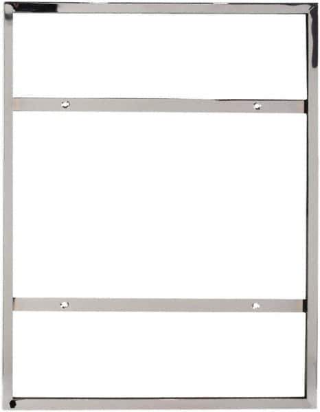 ECONOCO - 22 Inch Wide x 28 Inch High Sign Compatibility, Steel Square Frame Sign Holder - Chrome, 28 Inch Holder Height, Holds 1 Sign - Industrial Tool & Supply