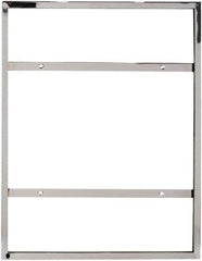 ECONOCO - 22 Inch Wide x 28 Inch High Sign Compatibility, Steel Square Frame Sign Holder - Chrome, 28 Inch Holder Height, Holds 1 Sign - Industrial Tool & Supply
