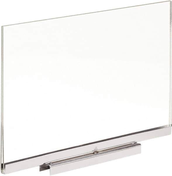 ECONOCO - 11 Inch Wide x 7 Inch High Sign Compatibility, Acrylic Square Frame Sign Holder - Clear, 7 Inch Holder Height, Holds 1 Sign - Industrial Tool & Supply