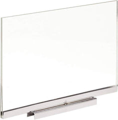 ECONOCO - 11 Inch Wide x 7 Inch High Sign Compatibility, Acrylic Square Frame Sign Holder - Clear, 7 Inch Holder Height, Holds 1 Sign - Industrial Tool & Supply