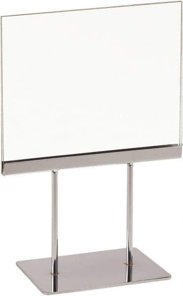 ECONOCO - 7 Inch Wide x 5-1/2 Inch High Sign Compatibility, Acrylic Square Frame Sign Holder - Clear, 5-1/2 Inch Holder Height, Holds 1 Sign - Industrial Tool & Supply